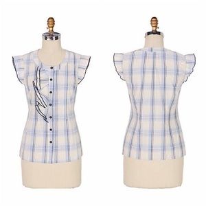 ANTHROPOLOGIE Le Rosey Plaid Blouse EDME & ESYLLTE